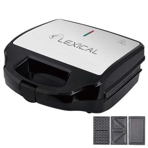LEXICAL 3 in 1 Sandwich Maker Sandwich, Waffle & Griller - Adnan Electronics