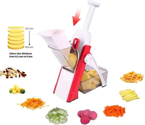 MULTIFUNCTIONAL VEGETABLE SPRING SLICER 6 IN 1 - Adnan Electronics