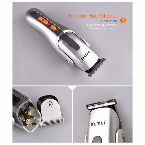 Kemei KM - 680a 8 in 1 Grooming Trimmer Kit - Adnan Electronics