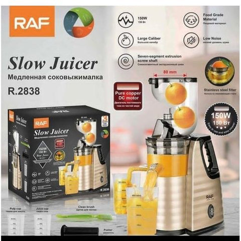 RAF Slow Press Juicer/ Vegetable & Fruit Extractor Juicer Machine.