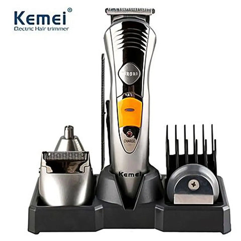 Kemei KM - 580a 7 in 1 Barber Machine Professional Hair Trimmer Electric Pro Hair Clipper - Adnan Electronics