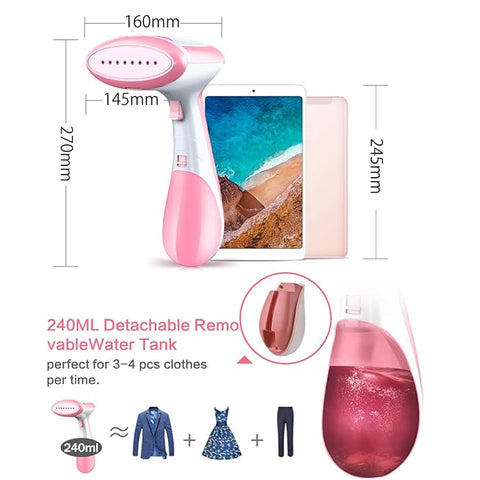 Handheld Mini Portable Garment Steamer for Travel and Home