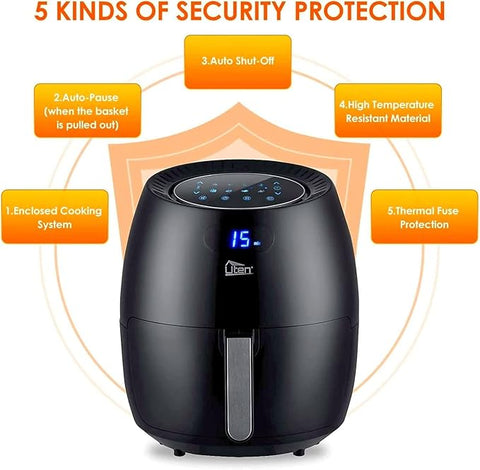 Uten Air Fryer 8L,  High-power- 1700W
