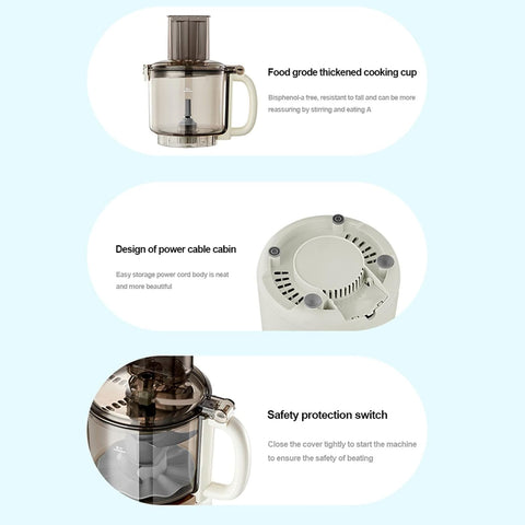 ZHENMI 6 In 1  Multifunctional High Speed Food Grinder Mixers - 300W