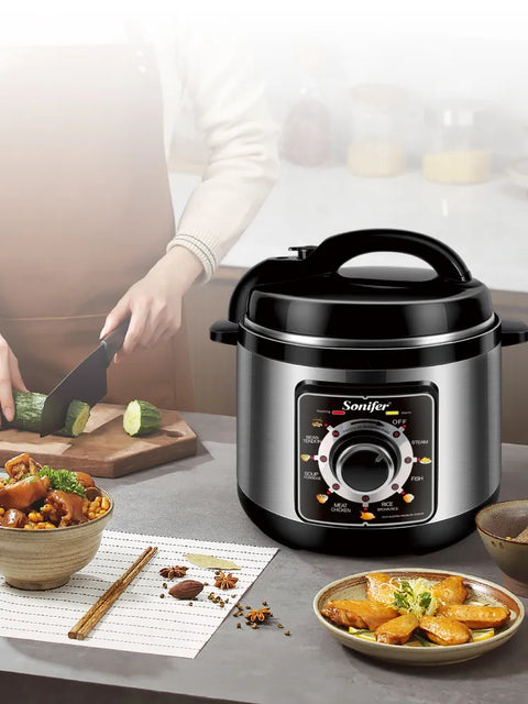 SONIFER 6L Multifunctional Pressure Cooker Non-stick Smart Household Steamed Rice & Soup Pot