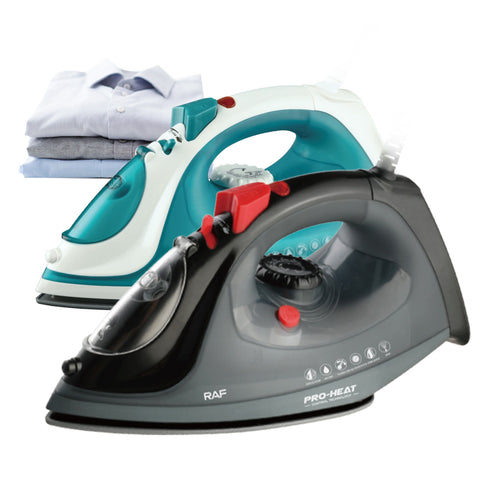 Raf Steam Iron for Clothes, Non-stick Soleplate Iron & Self-Cleaning