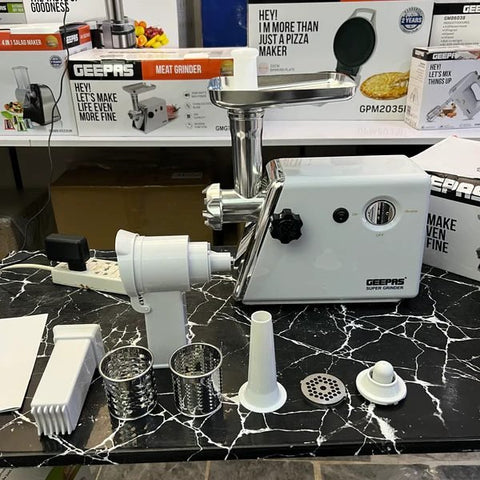 Geepas 6 in 1 Electric Meat Grinder 2200W - GMG765P - Adnan Electronics