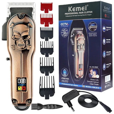 Kemei KM - 2618 Barber Machine Professional Hair Trimmer Electric Pro Hair Clipper - Adnan Electronics