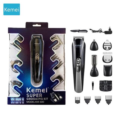 Kemei KM - 600 11 in 1 Grooming Trimmer Kit - Adnan Electronics