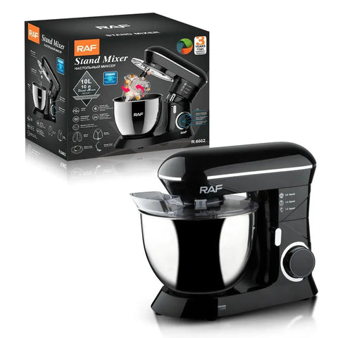 RAF Stand Mixer 3×1, Black, 1400 WATT, 8 Liter, Model R.6602