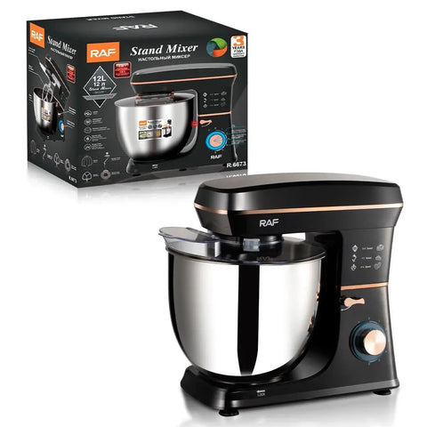 RAF Stand Mixer 3×1, Black, 1800 WATT, 12 Liter, Model R.6673