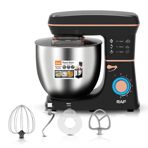 RAF Stand Mixer 3×1, Black, 1800 WATT, 12 Liter, Model R.6673