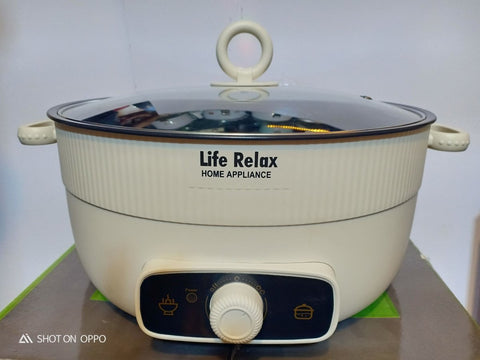 LifeRelax Multi - Function Electric Cooker All In One - 6 Liter ( LR - 218EC ) - 1350 Watts - Adnan Electronics