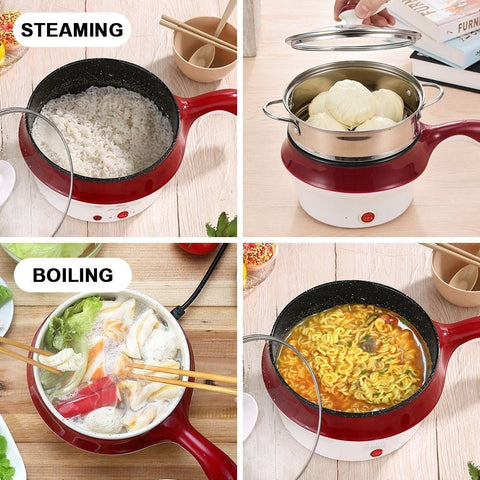 Hug Multifunctional Non - Stick Electric Frying Pan Steamer Rice Cooker - Adnan Electronics