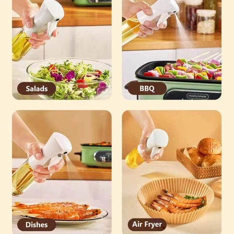 Glass Oil Spray Bottle for Oil - Control Kitchen Gadget Cooking Tools For BBQ, Baking ,Frying, Salad - Adnan Electronics