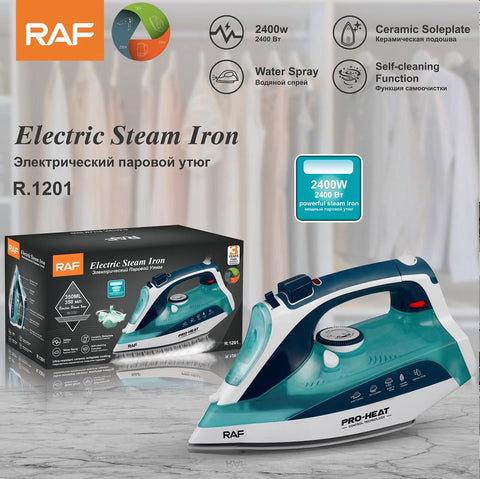 Raf Steam Iron for Clothes, Non-stick Soleplate Iron & Self-Cleaning R-1201