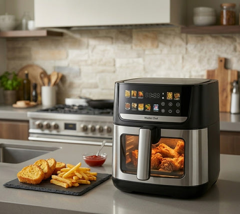 Master Chef 12.5L 3XL Digital Air Fryer– 80% Less Oil, Fast Air Circulation & Touch Screen