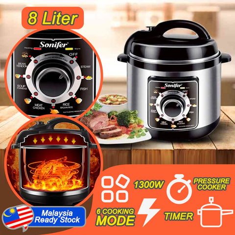 SONIFER 6L Multifunctional Pressure Cooker Non-stick Smart Household Steamed Rice & Soup Pot