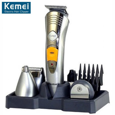 Kemei KM - 580a 7 in 1 Barber Machine Professional Hair Trimmer Electric Pro Hair Clipper - Adnan Electronics