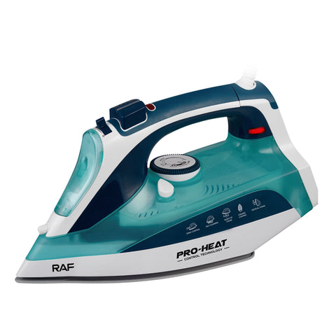 Raf Steam Iron for Clothes, Non-stick Soleplate Iron & Self-Cleaning R-1201