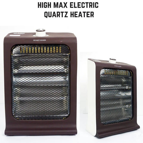 High Max Electric Quartz Room Heater - 2 Mode Settings - 600W - Adnan Electronics